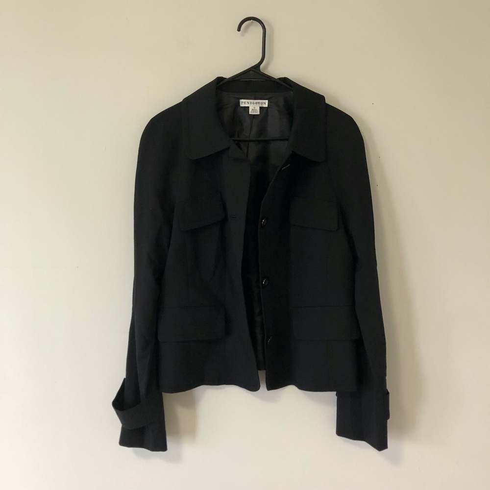 Vintage Pendleton Virgin Wool Button Down Jacket … - image 2